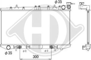 Diederichs DCM1820 - Radiator, engine cooling autospares.lv