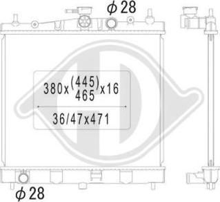 Diederichs DCM1823 - Radiator, engine cooling autospares.lv