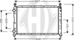 Diederichs DCM1348 - Radiator, engine cooling autospares.lv