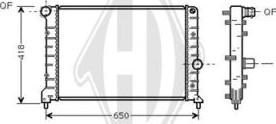 Diederichs DCM1354 - Radiator, engine cooling autospares.lv