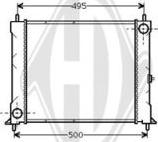 Diederichs DCM1374 - Radiator, engine cooling autospares.lv