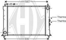 Diederichs DCM1375 - Radiator, engine cooling autospares.lv