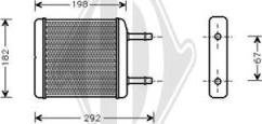 Diederichs DCM1275 - Heat Exchanger, interior heating autospares.lv