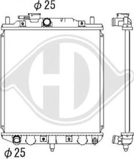 Diederichs DCM1755 - Radiator, engine cooling autospares.lv