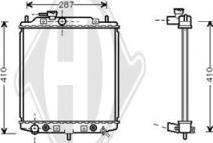 Diederichs DCM1765 - Radiator, engine cooling autospares.lv