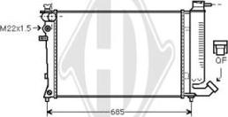 Diederichs DCM1700 - Radiator, engine cooling autospares.lv