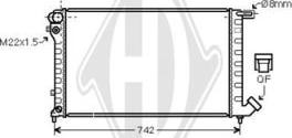 Diederichs DCM1707 - Radiator, engine cooling autospares.lv