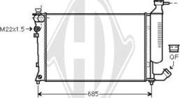 Diederichs DCM1713 - Radiator, engine cooling autospares.lv