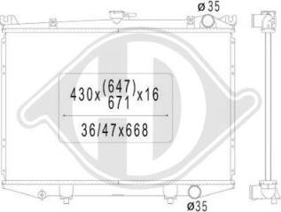 Diederichs DCM1780 - Radiator, engine cooling autospares.lv