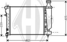 Diederichs DCM1730 - Radiator, engine cooling autospares.lv