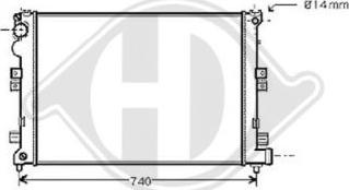 Diederichs DCM1731 - Radiator, engine cooling autospares.lv