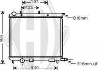 Diederichs DCM1724 - Radiator, engine cooling autospares.lv