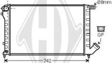 Diederichs DCM1728 - Radiator, engine cooling autospares.lv