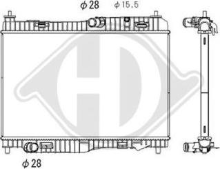 Diederichs DCM3945 - Radiator, engine cooling autospares.lv