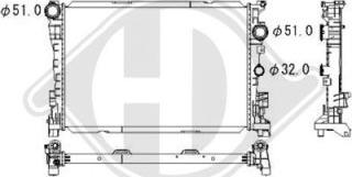 Diederichs DCM3914 - Radiator, engine cooling autospares.lv