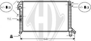 Diederichs DCM3495 - Radiator, engine cooling autospares.lv