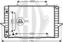 Diederichs DCM3498 - Radiator, engine cooling autospares.lv