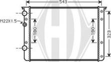 Diederichs DCM3455 - Radiator, engine cooling autospares.lv