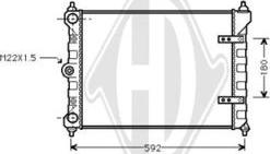 Diederichs DCM3401 - Radiator, engine cooling autospares.lv