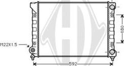 Diederichs DCM3408 - Radiator, engine cooling autospares.lv