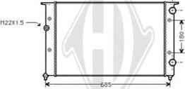 Diederichs DCM3403 - Radiator, engine cooling autospares.lv