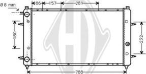 Diederichs DCM3410 - Radiator, engine cooling autospares.lv