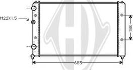 Diederichs DCM3411 - Radiator, engine cooling autospares.lv