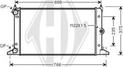 Diederichs DCM3434 - Radiator, engine cooling autospares.lv