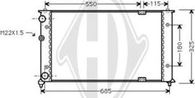 Diederichs DCM3436 - Radiator, engine cooling autospares.lv