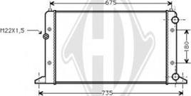 Diederichs DCM3429 - Radiator, engine cooling autospares.lv