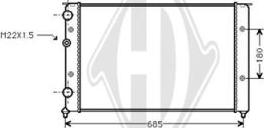 Diederichs DCM3420 - Radiator, engine cooling autospares.lv