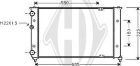 Diederichs DCM3428 - Radiator, engine cooling autospares.lv