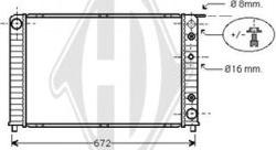 Diederichs DCM3504 - Radiator, engine cooling autospares.lv