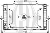 Diederichs DCM3503 - Radiator, engine cooling autospares.lv