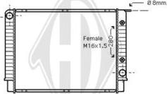 Diederichs DCM3514 - Radiator, engine cooling autospares.lv