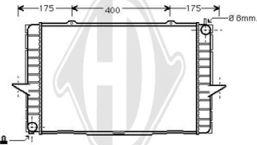 Diederichs DCM3515 - Radiator, engine cooling autospares.lv