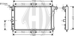 Diederichs DCM3589 - Radiator, engine cooling autospares.lv