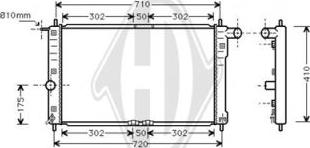 Diederichs DCM3588 - Radiator, engine cooling autospares.lv