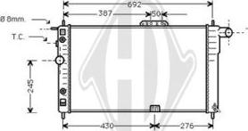 Diederichs DCM3578 - Radiator, engine cooling autospares.lv