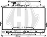 Diederichs DCM3661 - Radiator, engine cooling autospares.lv