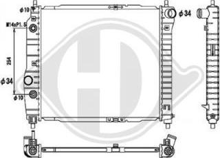 Diederichs DCM3602 - Radiator, engine cooling autospares.lv