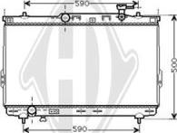 Diederichs DCM3674 - Radiator, engine cooling autospares.lv