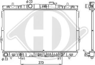 Diederichs DCM3670 - Radiator, engine cooling autospares.lv