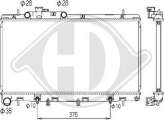 Diederichs DCM3041 - Radiator, engine cooling autospares.lv