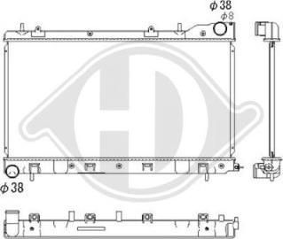 Diederichs DCM3048 - Radiator, engine cooling autospares.lv