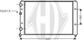 Diederichs DCM3009 - Radiator, engine cooling autospares.lv