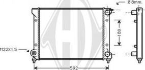 Diederichs DCM3006 - Radiator, engine cooling autospares.lv