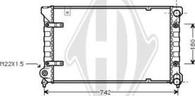 Diederichs DCM3001 - Radiator, engine cooling autospares.lv