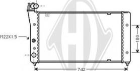 Diederichs DCM3008 - Radiator, engine cooling autospares.lv