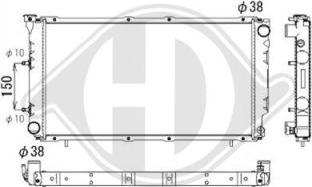 Diederichs DCM3016 - Radiator, engine cooling autospares.lv